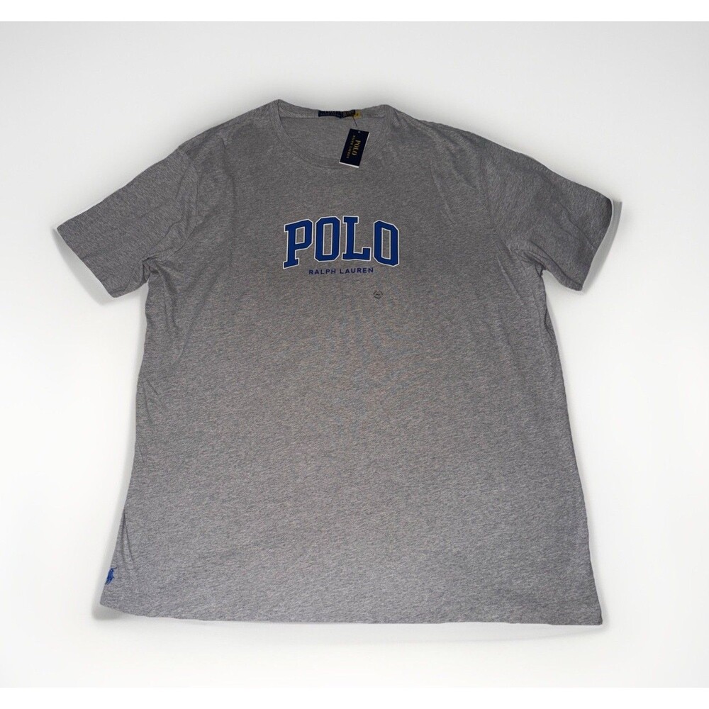 Polo Ralph Lauren M Print Shop Graphic Logo T-Shirt Blue/Grey 4XLT Big & Tall